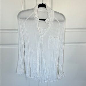 Jane and Delancey White Button Down Shirt